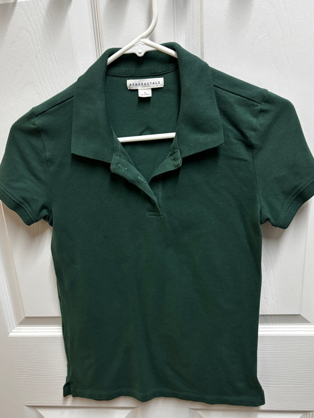 Aeropostale Dark Forest Green Short Sleeve Polo Shirt